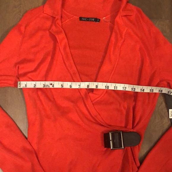 NWT Nic + Zoe faux cardigan sweater - Picture 5 of 8